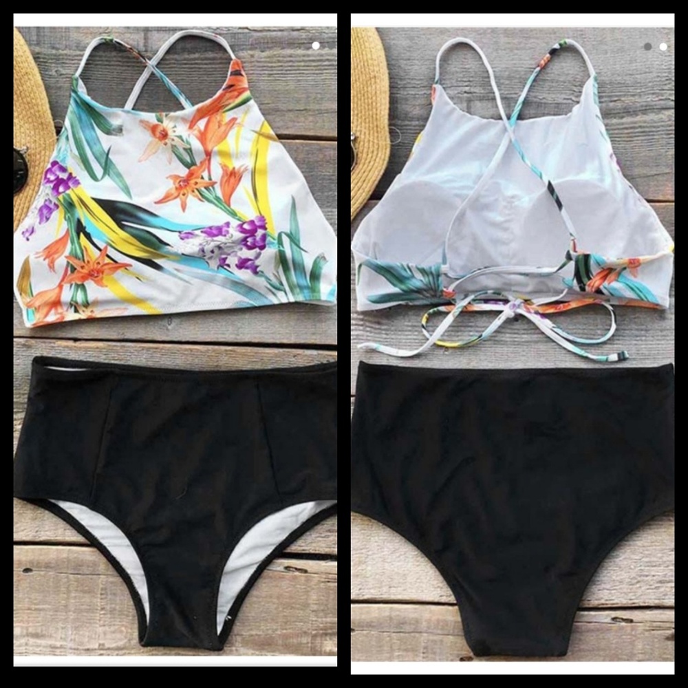 Bird of Paradise floral bikini